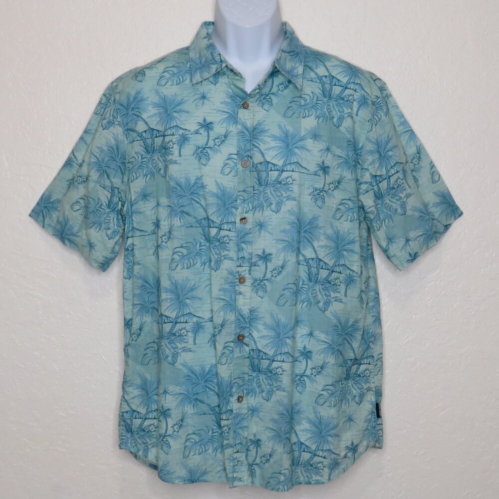 Ocean Current* Men's Short Sleeve Button Down Curved Hem Hawaiian Shirt~ Size XL